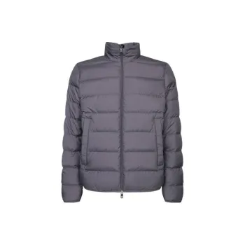 Moncler Logo Patch Mock Neck Padded Jacket