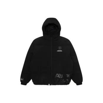 Aape Slogan print Hooded Padded Jacket