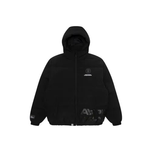 Aape Slogan print Hooded Padded Jacket