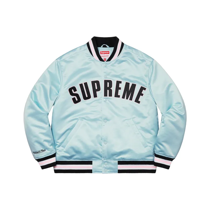 Supreme Mitchell & Ness Satin Varsity Jacket-0