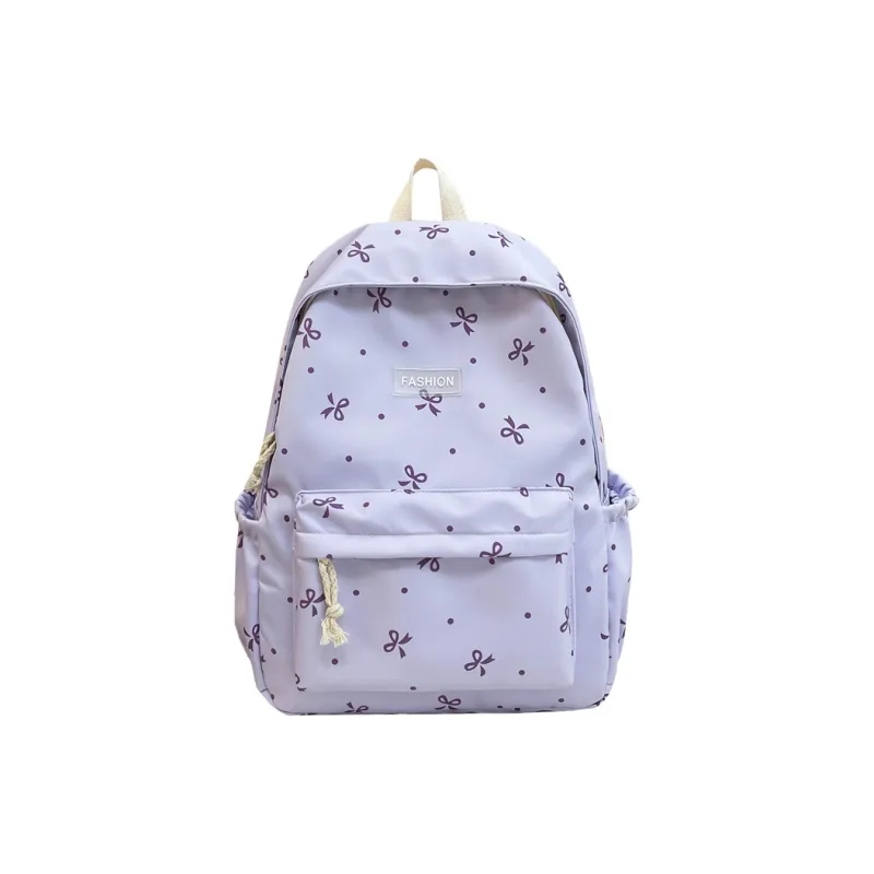 OURFUN Nylon Backpack Regular Unisex Black/Violet/Khaki/Dark Blue/Pink-3