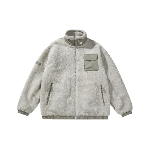 SET FUNS Autumn And Winter Season Outdoor Style Velvet-feel Coat Brand Logo Men's