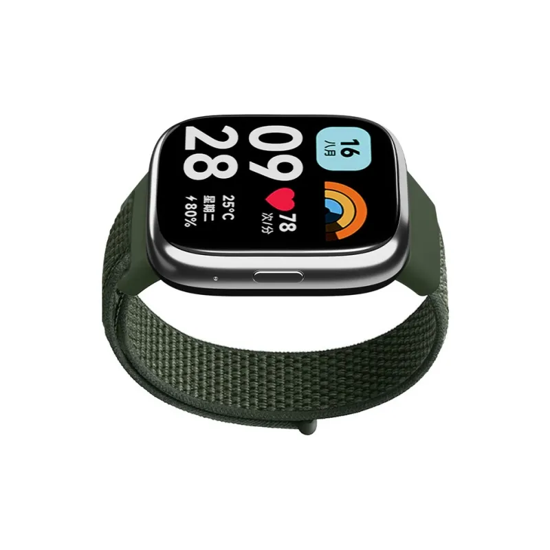ZHENGGUANG Watch Band Apple Red Beige Compatibility Nylon Material-7