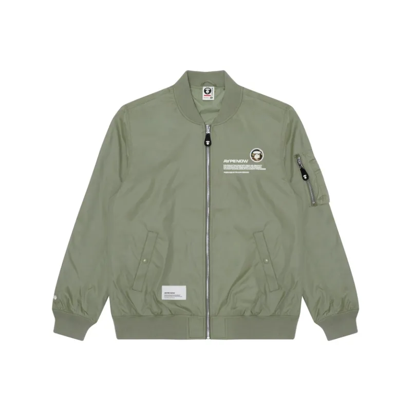Aape Slogan print Bomber Jacket-6