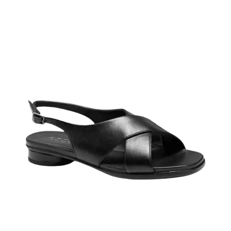Ecco Sculpture 25 One Strap Sandals 3cm Women's Black-3