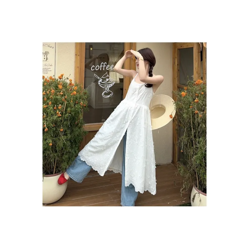 Mu Xiao Xin Slip Dress Women's White-1