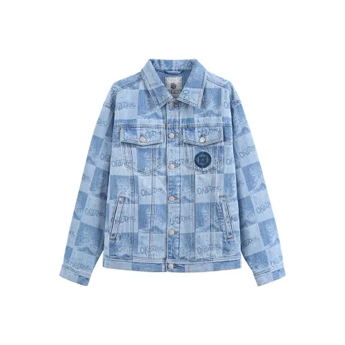 ONIARAI Loose Fit Thickened And Fleece-Lined Denim Jacket Men's Denim