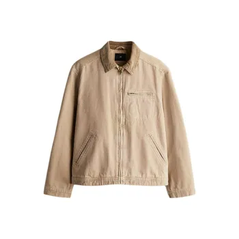 H&M Denim Jackets Men Beige