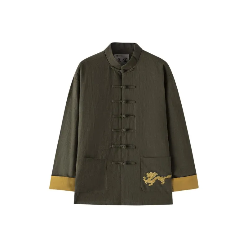 XUANSHENG Jackets Coats Men's Army Green-0