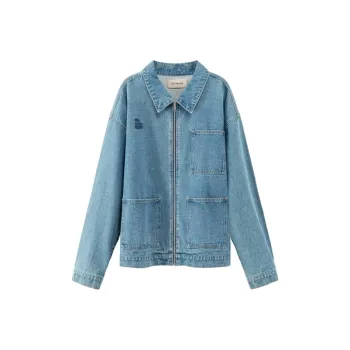 NO ONE ELSE Denim Jacket Unisex Denim Blue