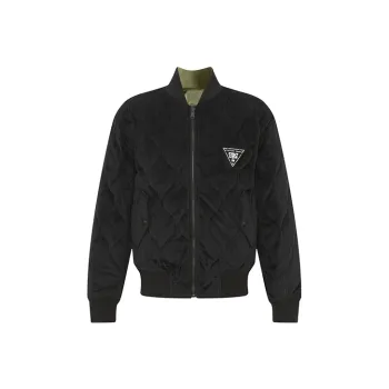 VERSACE JEANS COUTURE Logo patch Quilted Bomber Jacket