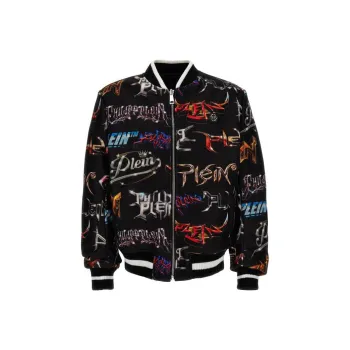 PHILIPP PLEIN Lettering Reversible Bomber Jacket