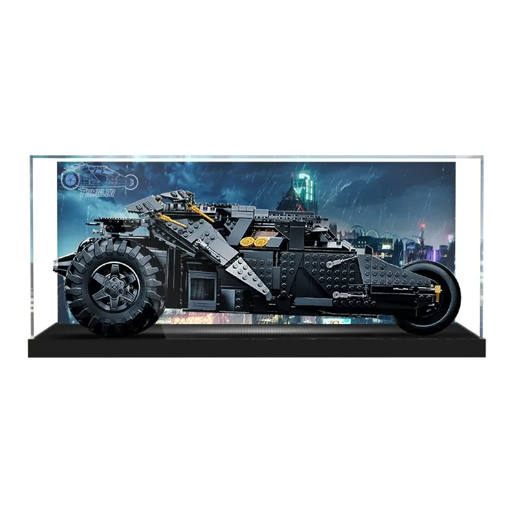 LIGHT YOUR BRICKS Gothic Knight Batman Tumbler Batmobile Display Case Model Accessories-0