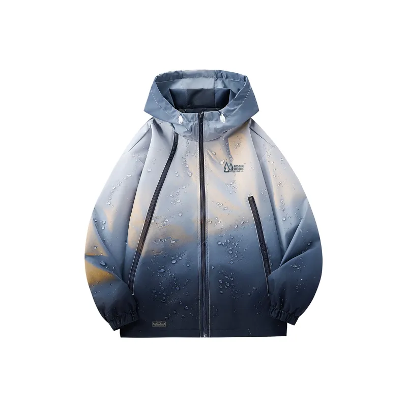 ROBINHOOD Waterproof And Windproof To Keep Warm Windbreaker Jacket Unisex Black-2
