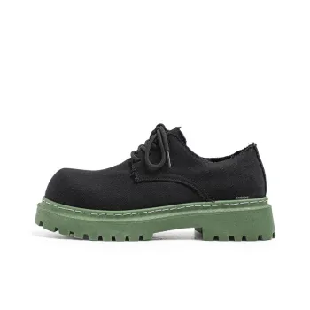 Hong Kong Meng Abrasion Resistant Breathable Height Increasing Low Top Casual Shoes Men's Black Green