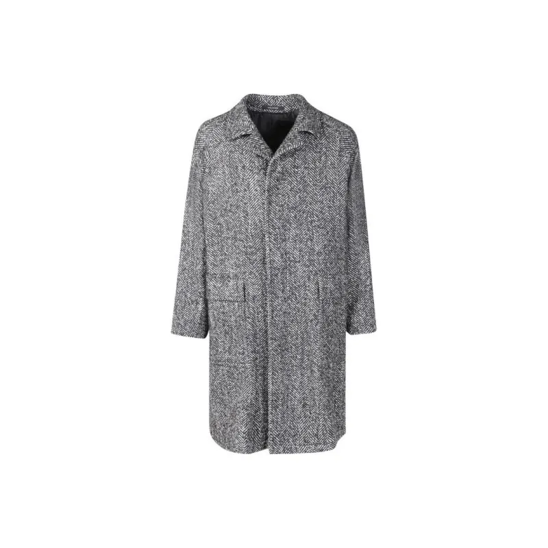 Tagliatore Notched Collared Buttoned Peacoat-0