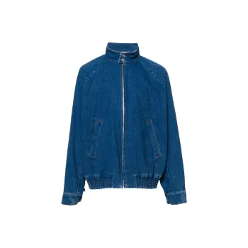 MARNI Bleached Coated Denim Bomber Jacket