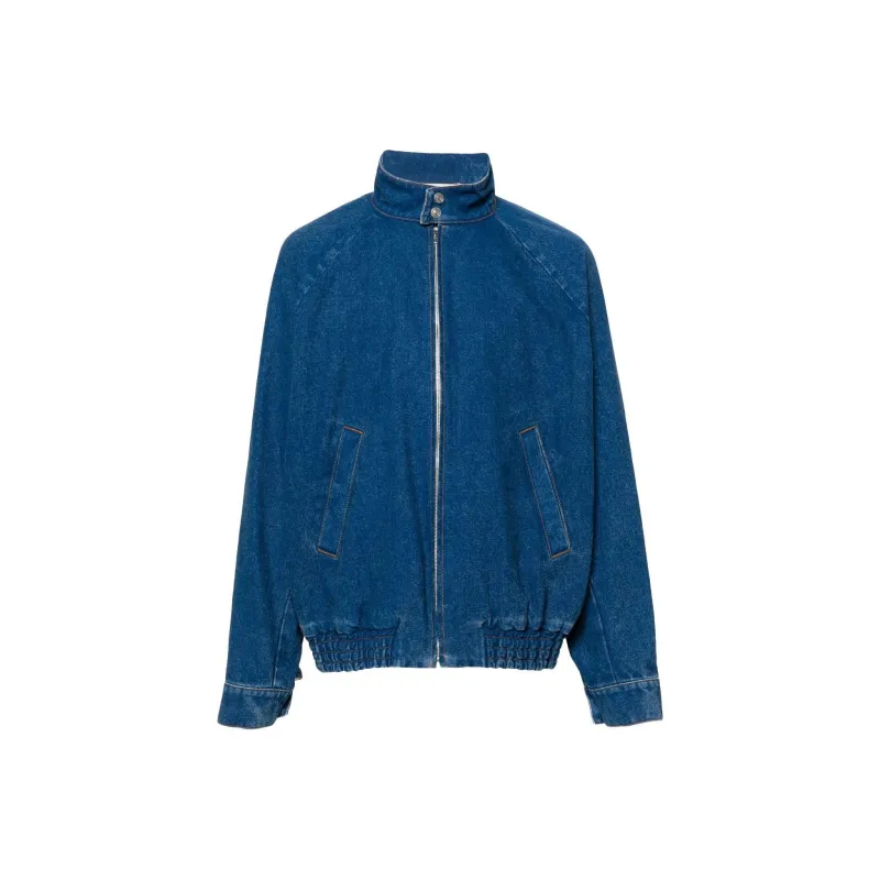 MARNI Bleached Coated Denim Bomber Jacket-0