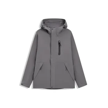 XTEP Wing Waterproof And Windproof Windbreaker Jacket Unisex Introverted Gray