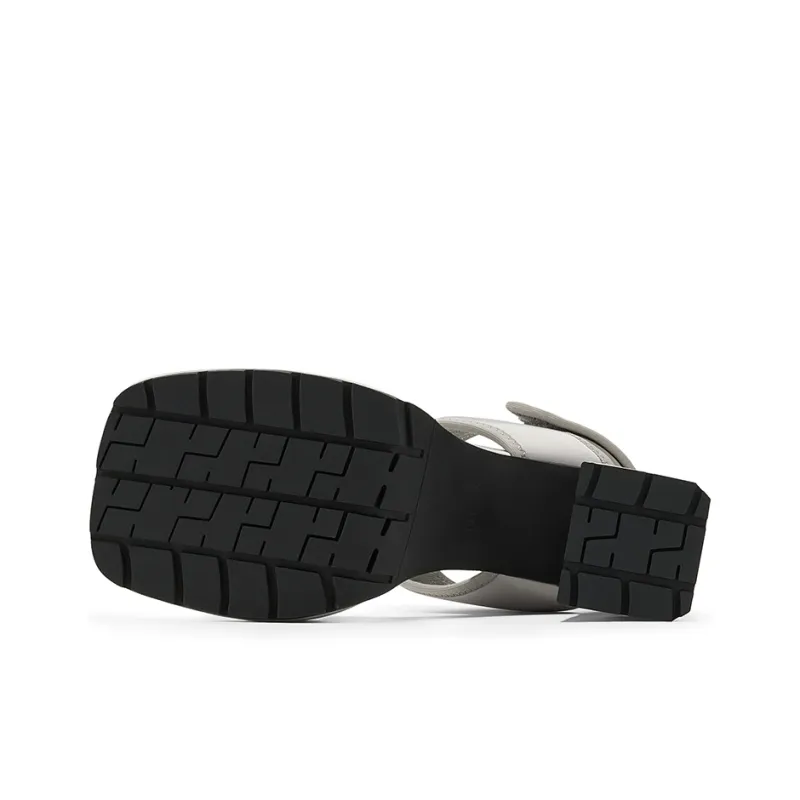 GG CC Chunky Heel One Strap Sandals 9.5cm Women's-12