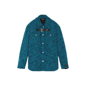 VERSACE Jackets Men Turquoise
