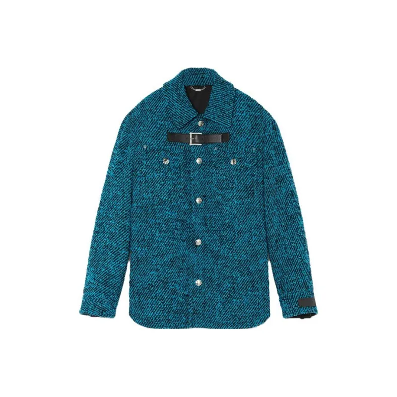 VERSACE Jackets Men Turquoise-0