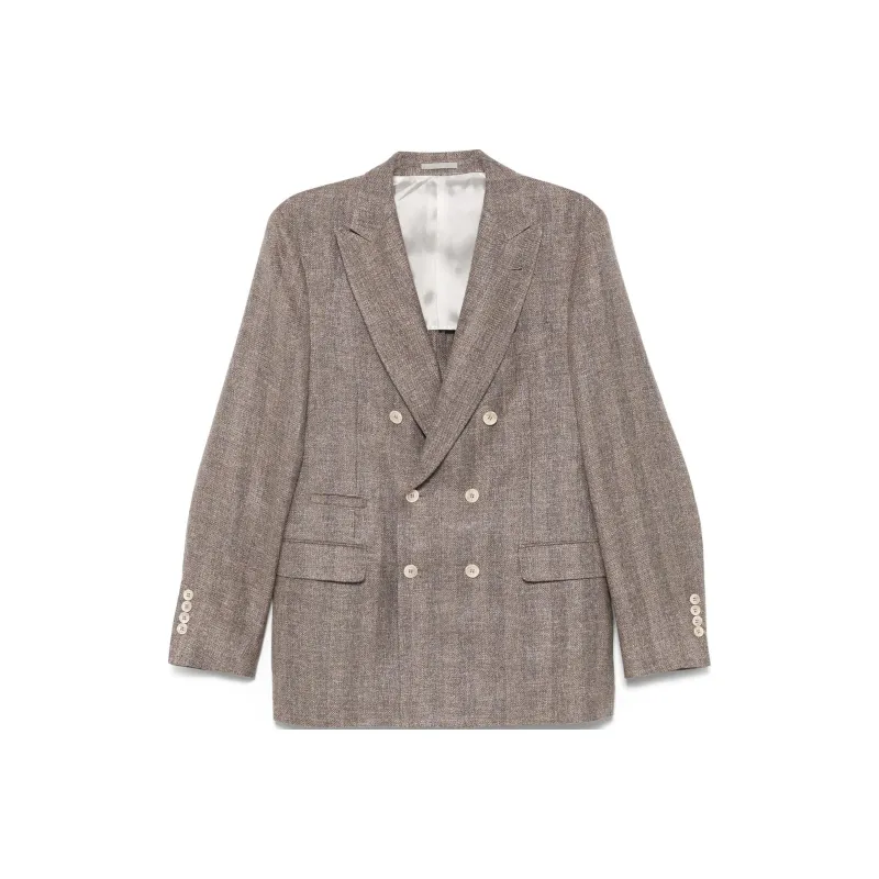 Brunello Cucinelli Double Breasted Tailored Blazer-0