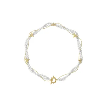 GOOGMO 18K Gold Plated Copper Necklaces Women's