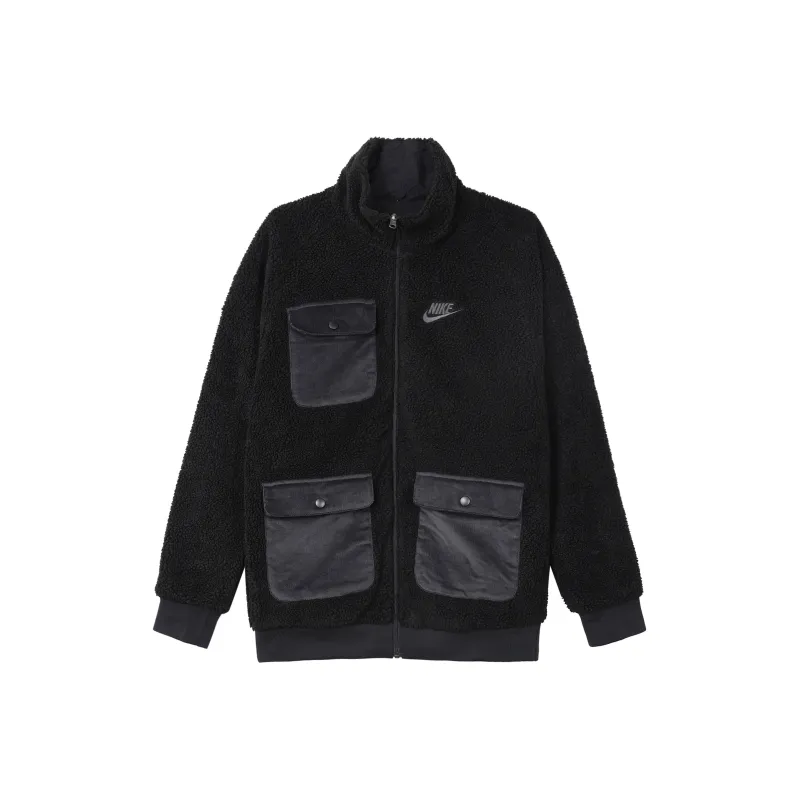 Nike Velvet Jackets Men Black-0
