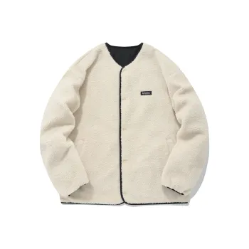 COVERNAT Velvet Jackets Unisex Ivory White