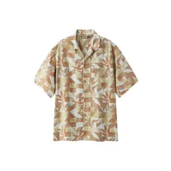 SEM/R x Lracema Shirt Men's Flower Coffee Shade 00305