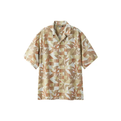 SEM/R x Lracema Shirt Men's Flower Coffee Shade 00305