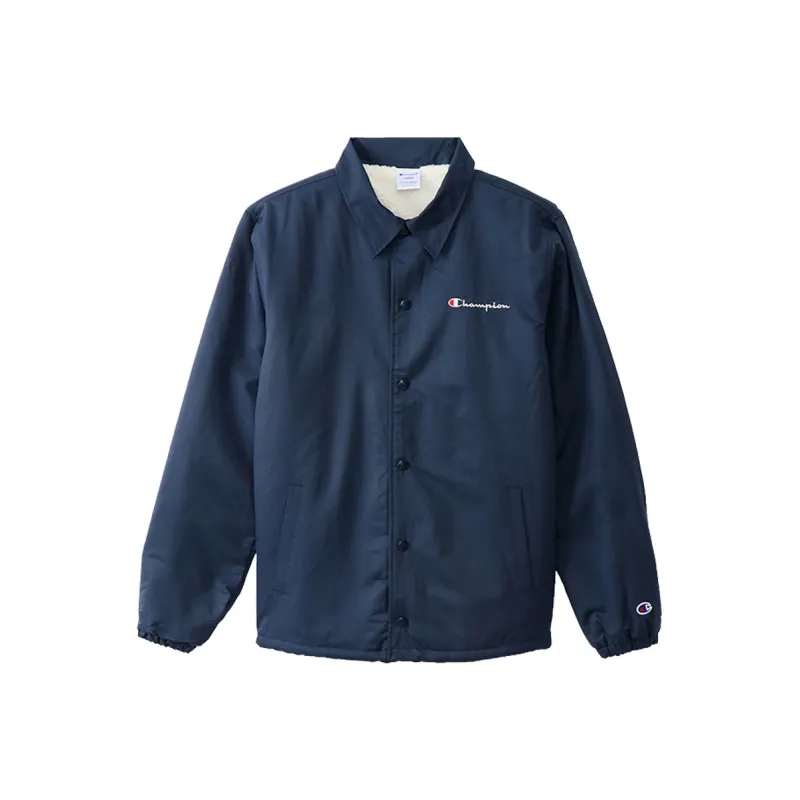 Champion FW21 Velvet feel Coat Japan Version Winter Unisex Dark Blue-0