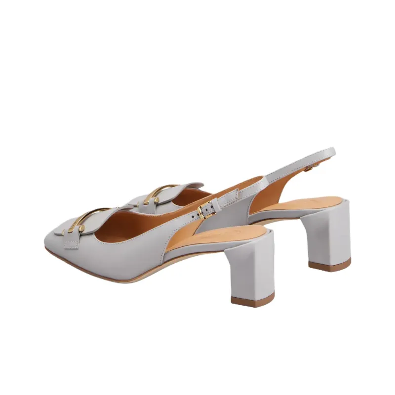TOD'S Logo Engraved Slingback Pumps-3