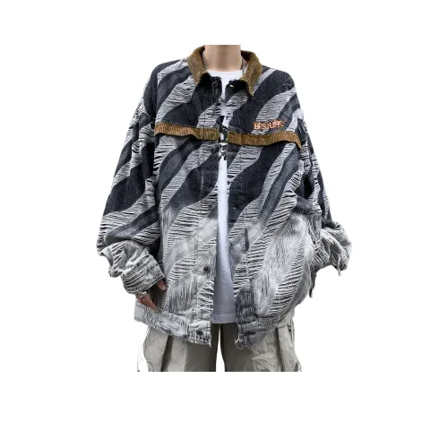 COMOWA Denim Jackets Unisex Black