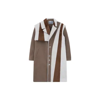TIWILLTANG Coats Men Fao Brown