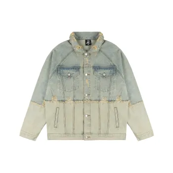 XINYINSU FW24 Denim Jacket Unisex Yellow Mud