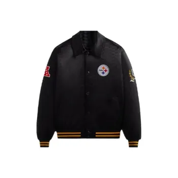 KITH For The NFL Steelers Satin Bomber Jacket