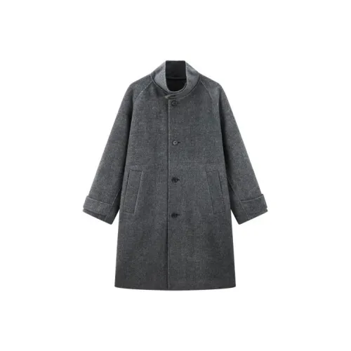 Yalu 1972 Slightly Relaxed Coat Textured Fabric Casual Top Mens