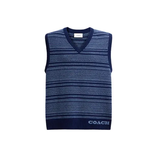 COACH Vests Men Blue