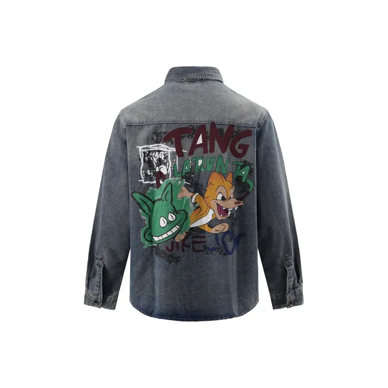 GTRG Denim Jackets Unisex Blue-0