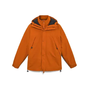 Timberland Waterproof, Windproof, Thermal, And Breathable Windbreaker Jacket Men's Tea Umber