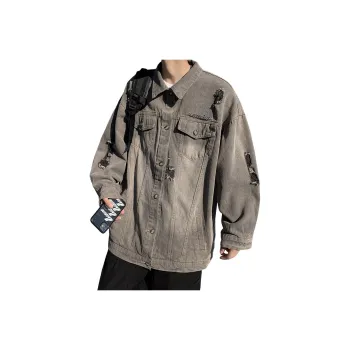 TYPERIGHTER Denim Jacket Unisex Gray