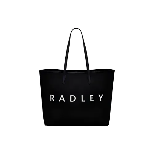 RADLEY Fabric Tote Bag Shopping Bag Handbag Large Size Women's Black