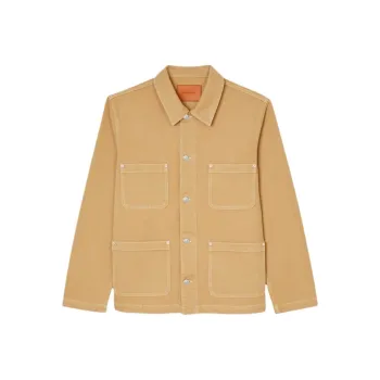 Sandro Twill Cotton Shirt Jacket