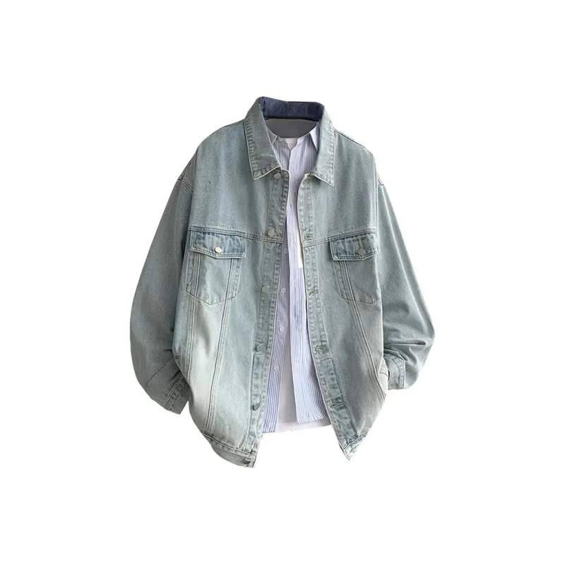 DJ.SPIRIT Denim Jacket Unisex Gradient Pink-4