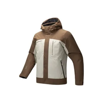 Anta x ZHONGGUOGUOJIADILI LIANMINGKUAN Outdoor Collection Down Jacket Men's Cyan Dove Gray/Mulberry Taupe