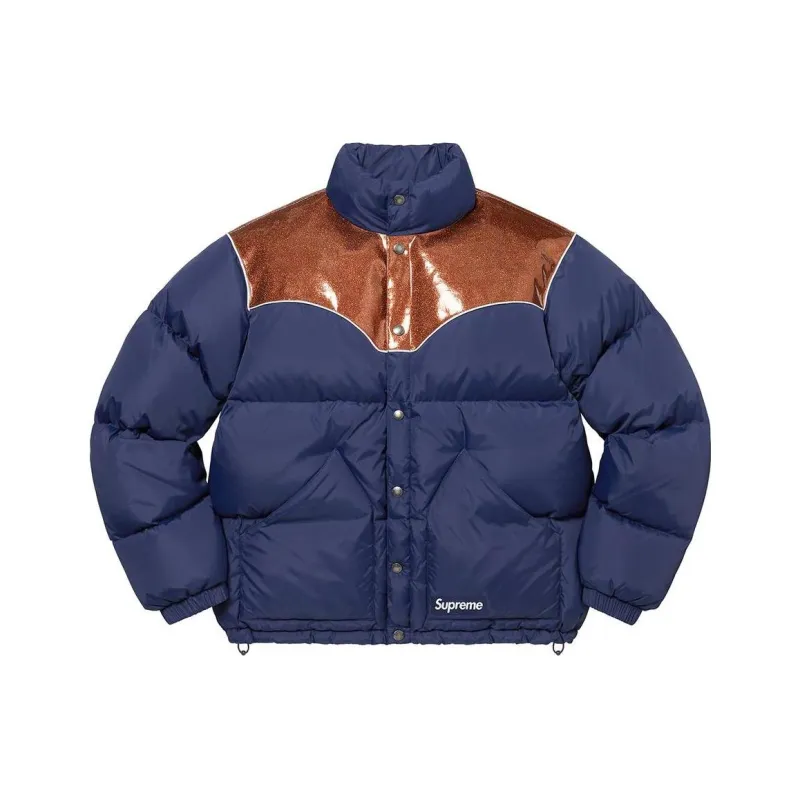Supreme Glitter Yoke Down Puffer Jacket-5