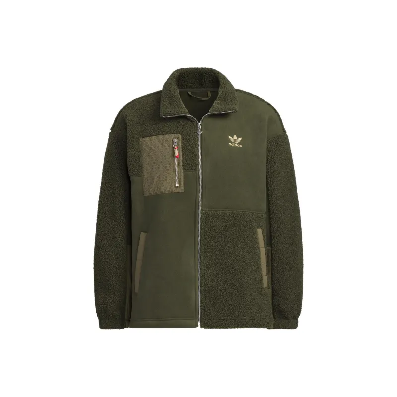 Adidas Originals Velvet Jackets Men Night Cargo Green-0