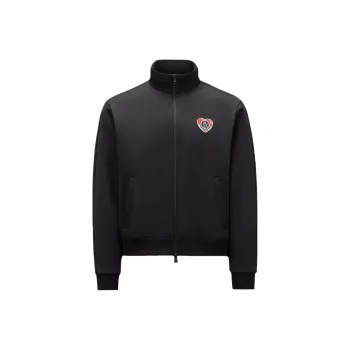 Moncler Logo Patch Zip Up Jacket